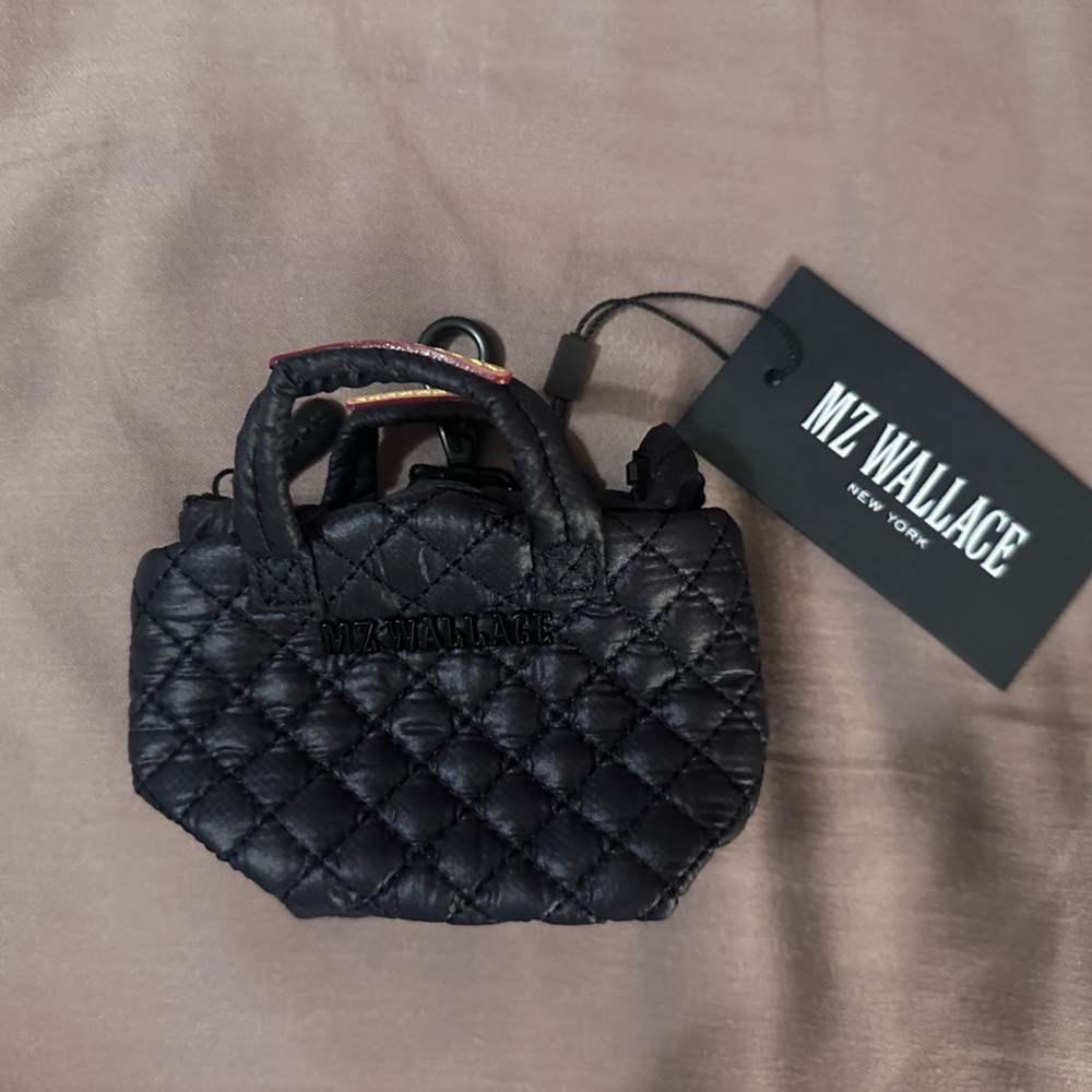 MZ Wallace Tiny Keychain - BLACK - NWT
